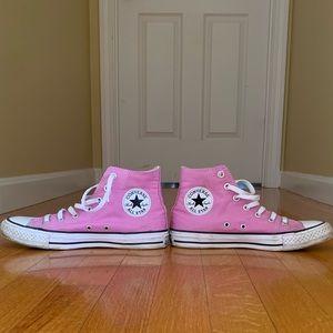 Peony Pink converse high tops